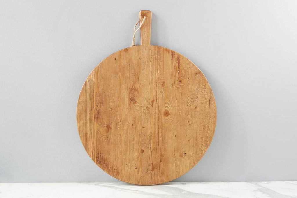 Pine Large Round Charcuterie Board, 23x22W Natural K689