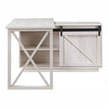 White Oak L-Shape Desk E963487