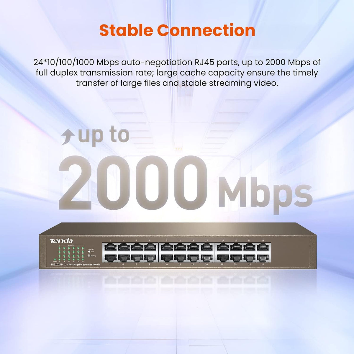 24 Port Gigabit Unmanaged Ethernet Switch U846562