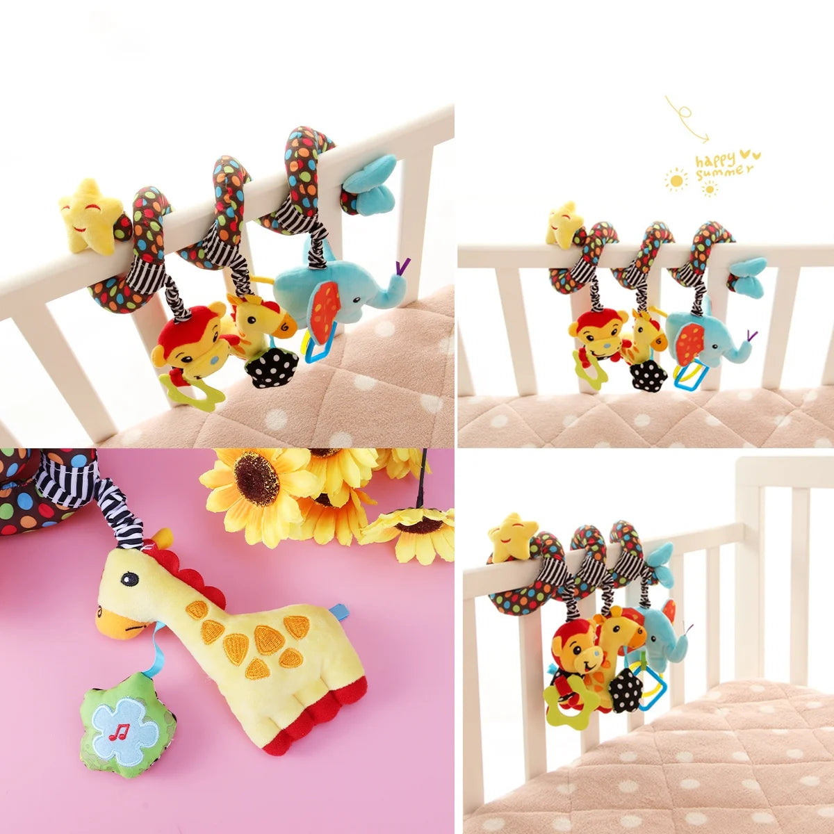 Infant Baby Activity Spiral Bed & Stroller Toy Plush Toy W137227