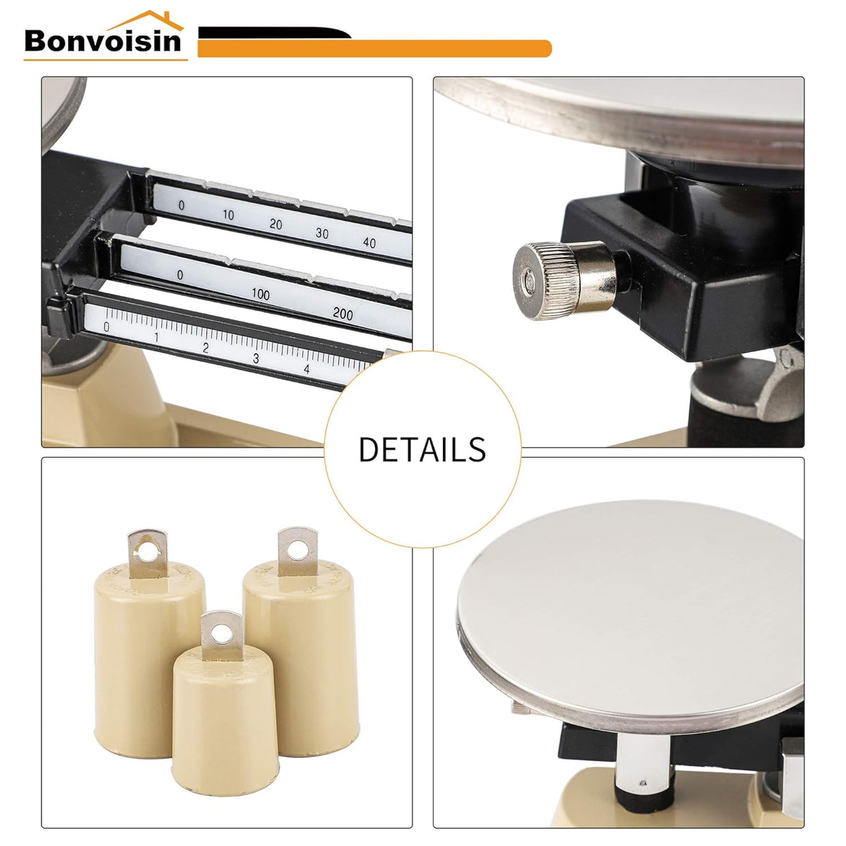 Triple Beam Scale Mechanical Balance 2610g/0.1g with Stainless Steel Platter P15075
