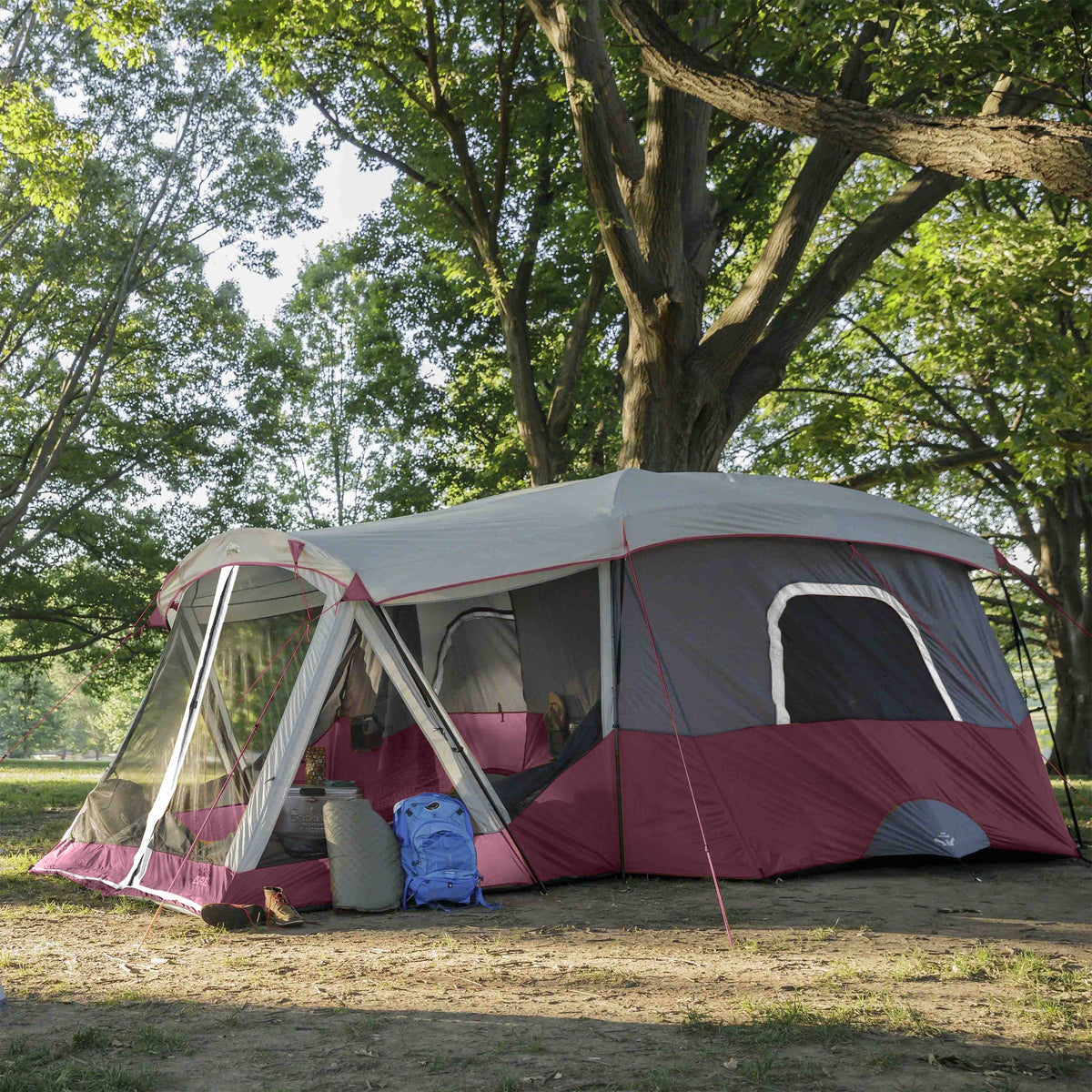 11-Person Family Camping Cabin Tent with Screen Room H6453