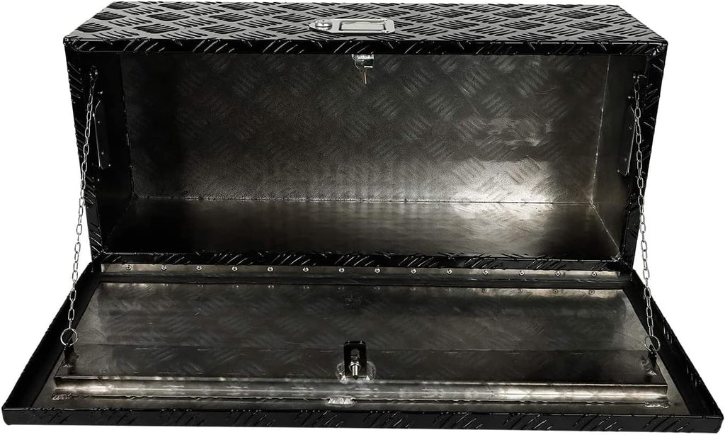 Black Aluminum Pick Up Truck Bed Tool Box with Lock Keys E253031