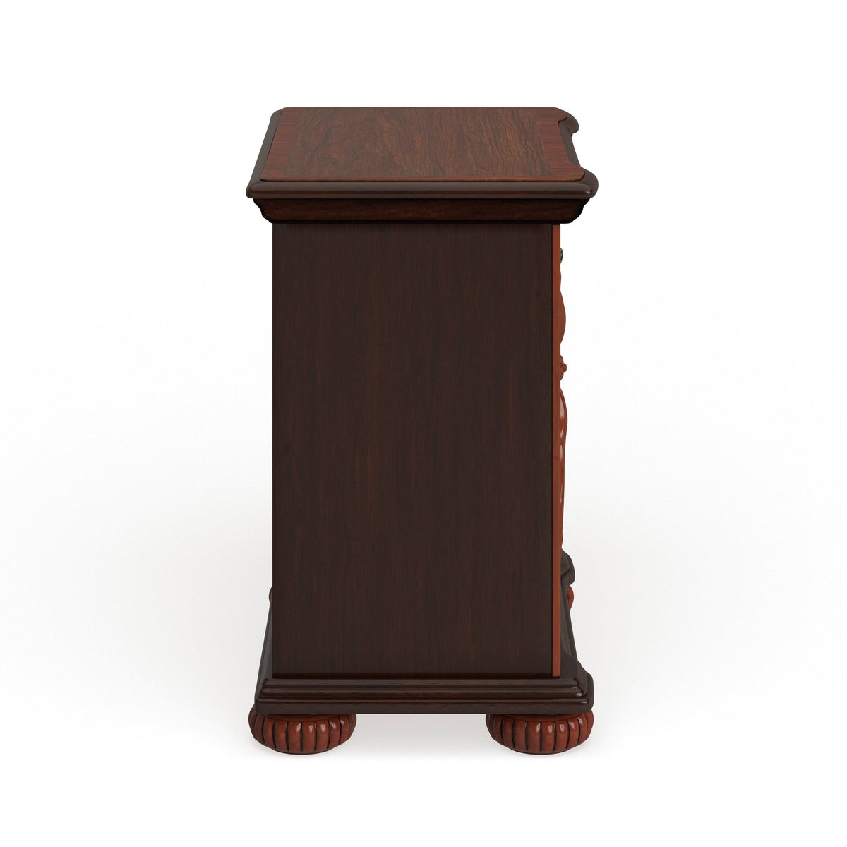 Brown Cherry 3-Drawer Nightstand L3456