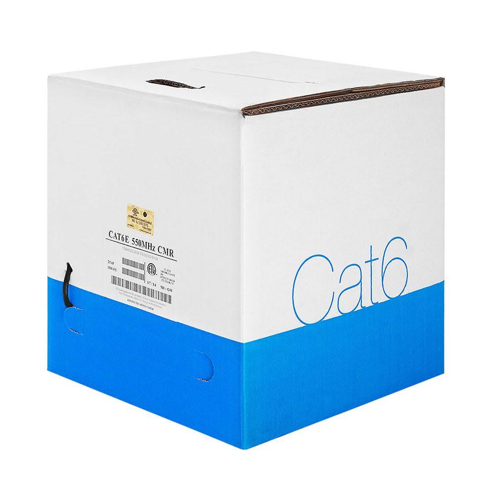 Cat6 Bulk Ethernet Cable 23AWG Bare Copper 1000 Feet Black X239