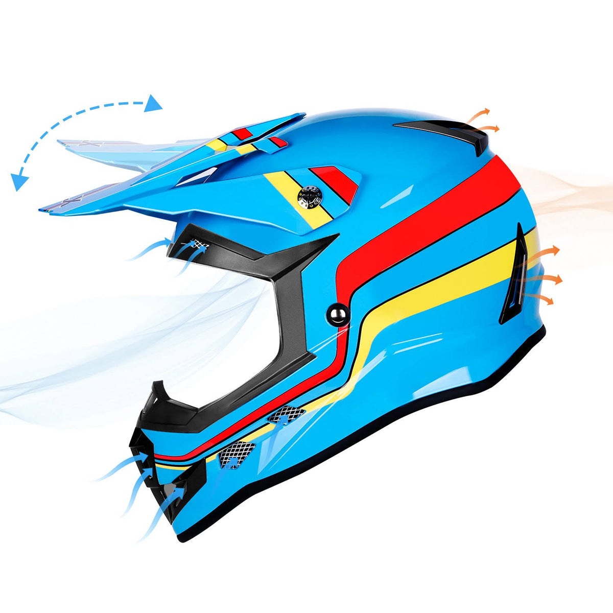 Kids Youth ATV Off Road Dirt Bike Motocross Helmet Combo Small P79360