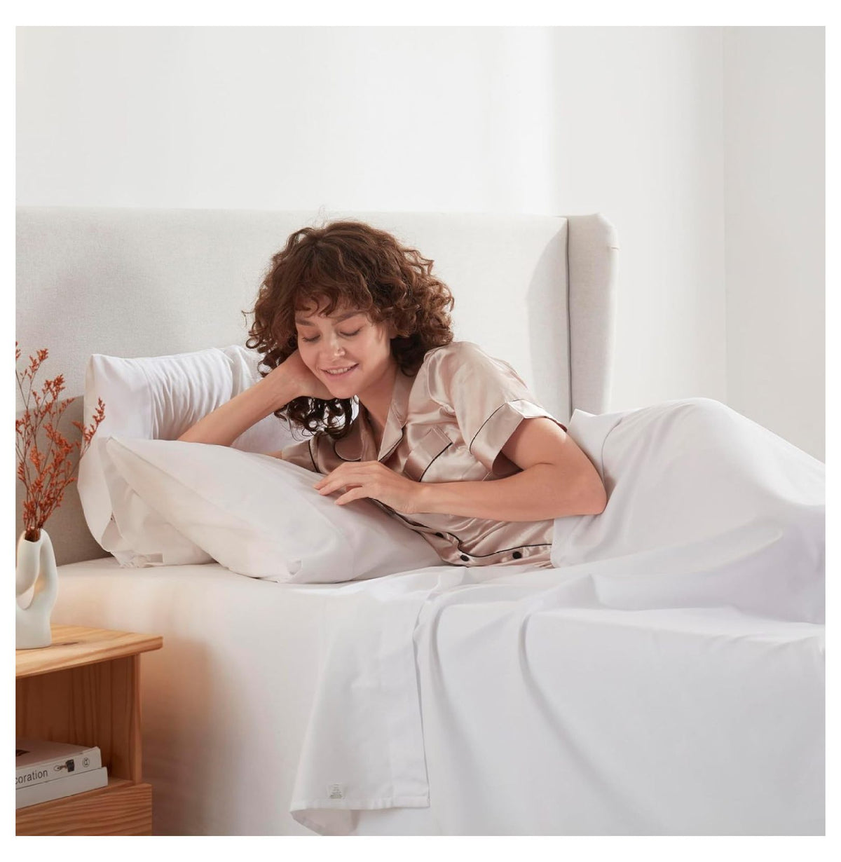 White Twin Sheets Set 3 Piece Deep Pocket D814191