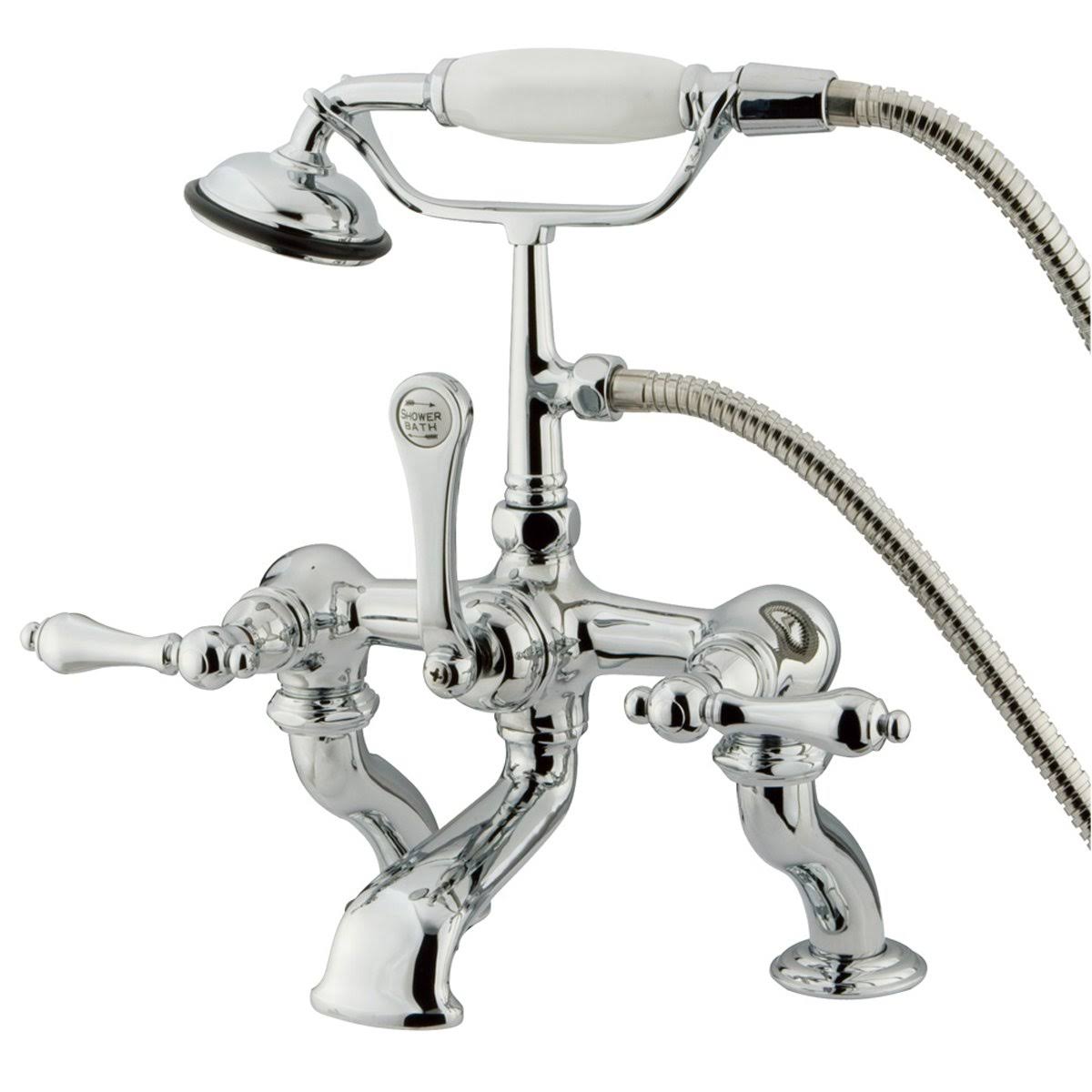 Vintage 7x22 Deck Mount Tub Filler with Hand Shower, Oil Rubbed Bronze S335