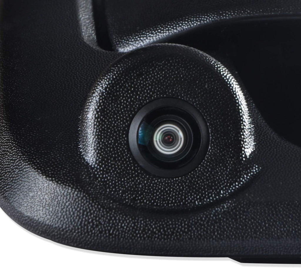 Black Tailgate Backup Reverse Handle with Backup Camera for Pickup Truck Pack of 2 Q50034
