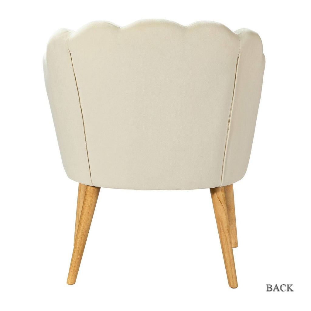 Pink Scalloped Velvet Arm Chair Set of 2 T4070
