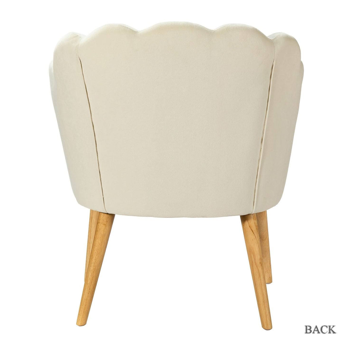Pink Scalloped Velvet Arm Chair Set of 2 T4070