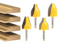 4 Bit Vertical Raised Panel Router Bit Set 1/4-Inch Shank S42884