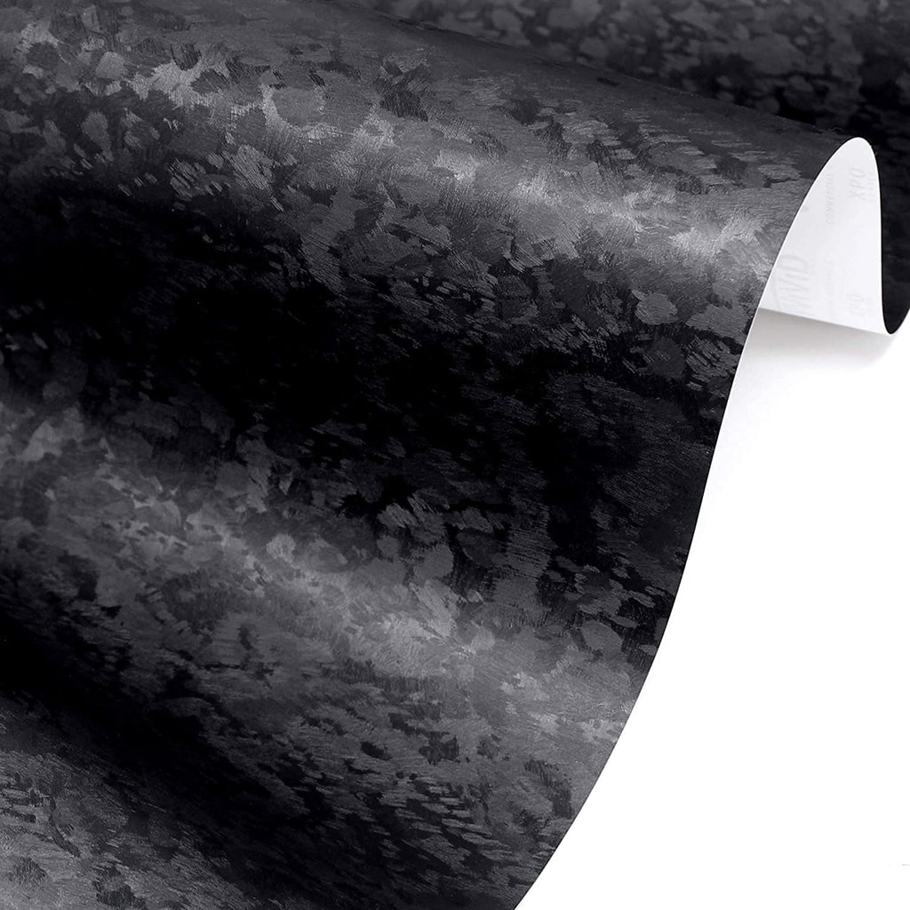 Black Forged Brushed Carbon Fiber Vinyl Wrap (25ft x 5ft) C390