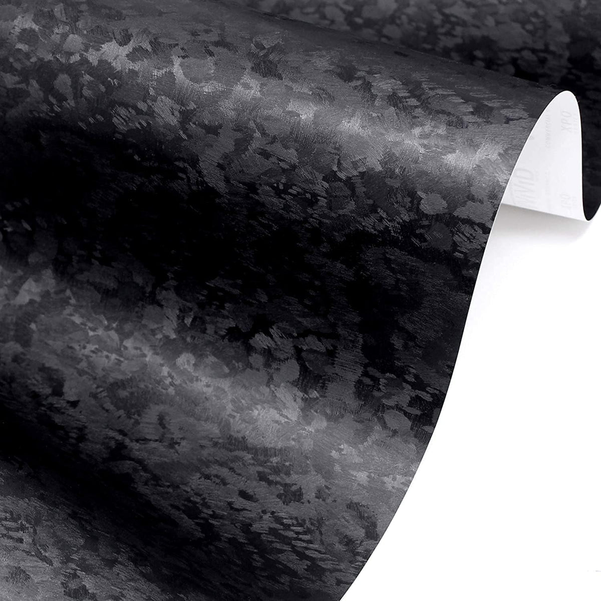 Black Forged Brushed Carbon Fiber Vinyl Wrap (25ft x 5ft) C390