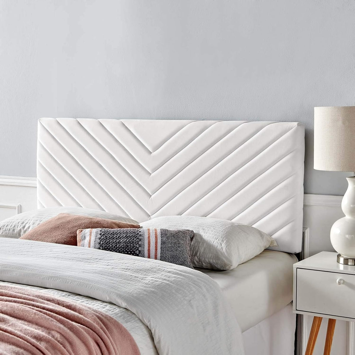 Teal Performance Velvet California King Headboard L59249