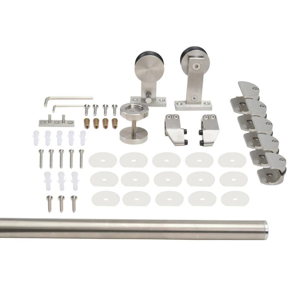 Stainless Steel Barn Style Sliding Door Track and Hardware Set L7727