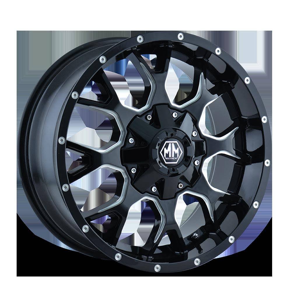 Black/Milled Spokes 20x9 8x180 0mm 130.8mm P119