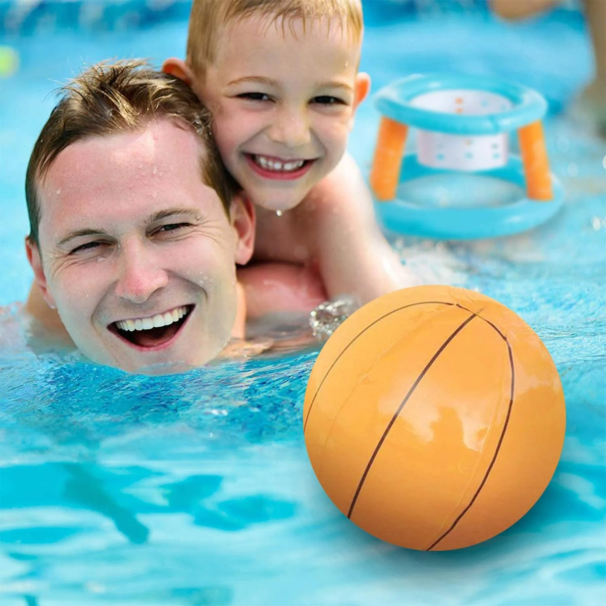 Light Blue Inflatable Pool Volleyball Net Set L40193