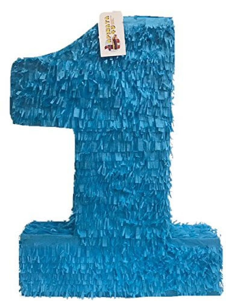 20" Tall Solid Bright Blue Number One Pinata R105