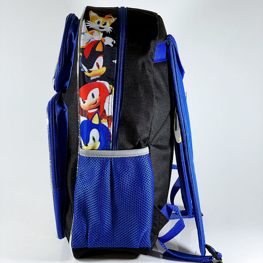 Blue Black Sonic Backpack with Insulated Lunch Bag T238239