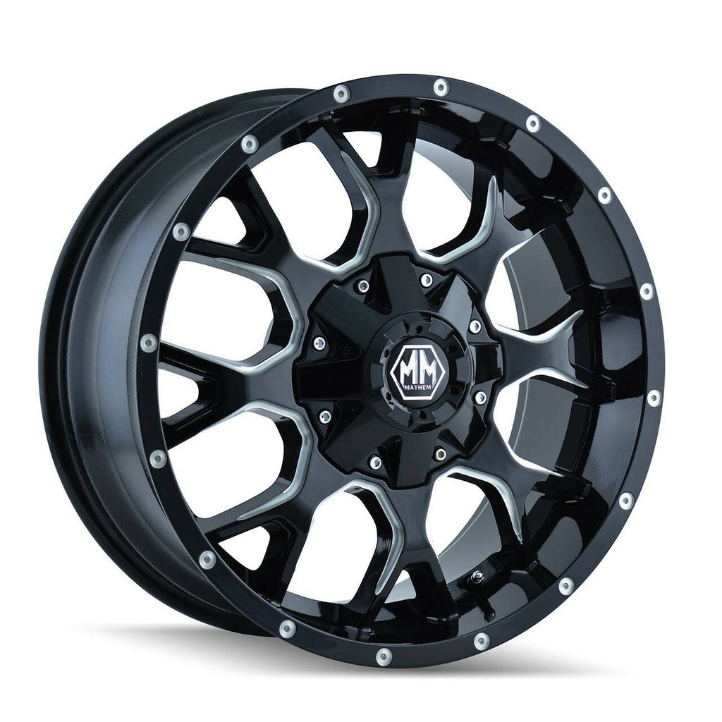 Black/Milled Spokes 20x9 8x180 0mm 130.8mm P119
