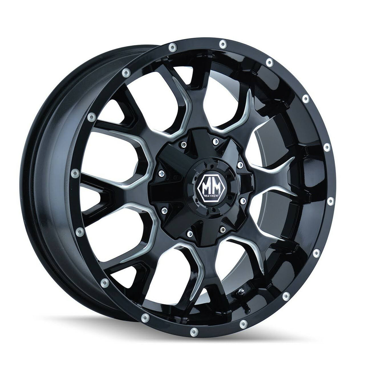 Black/Milled Spokes 20x9 8x180 0mm 130.8mm P119