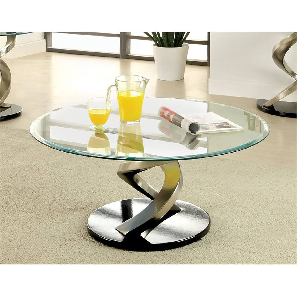Oval Glass Top Coffee Table I892