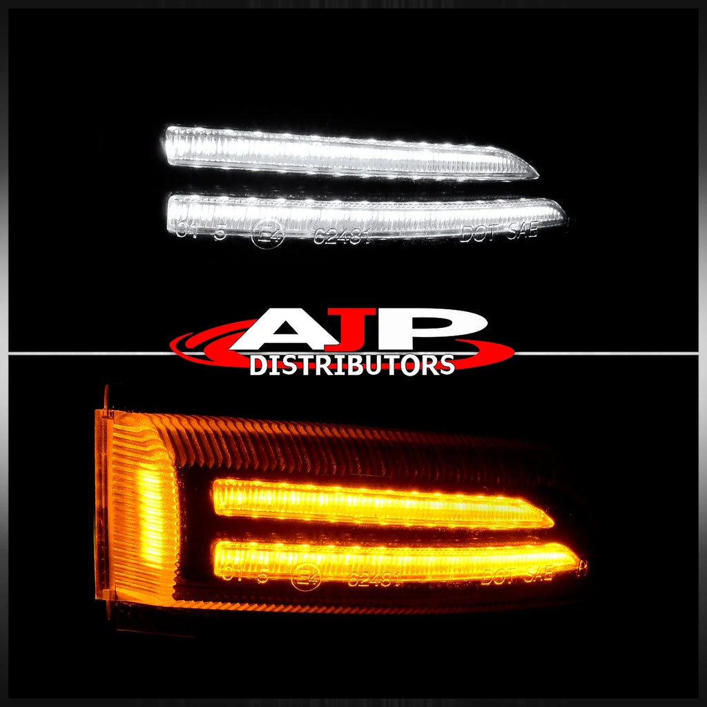 Sequential LED Mirror Turn Signal Lights Clear M9998