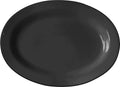 Melamine Oval Platter 13.75 inch Black, 12/Case E76414