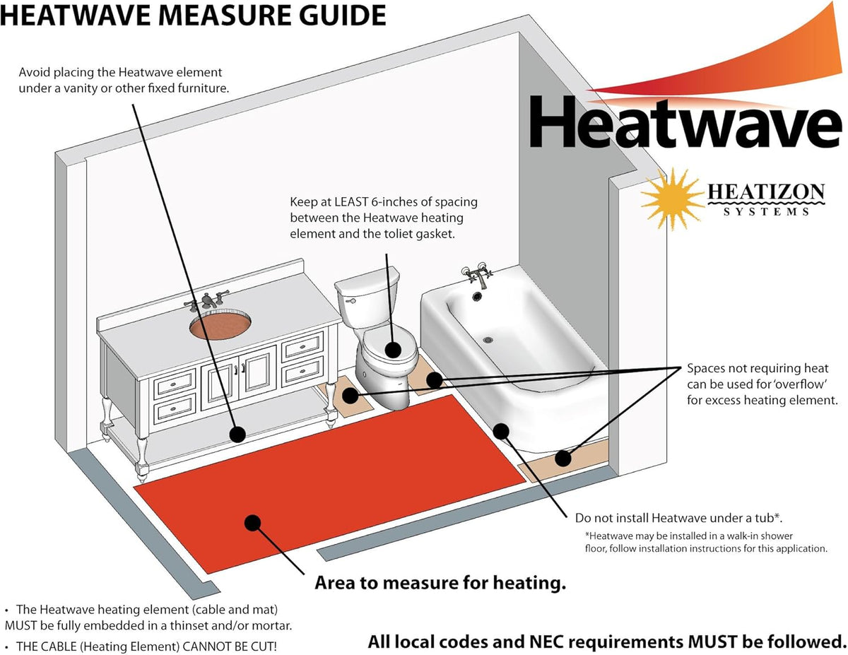 Floor Heating Cable 240V with Programmable Thermostat X263