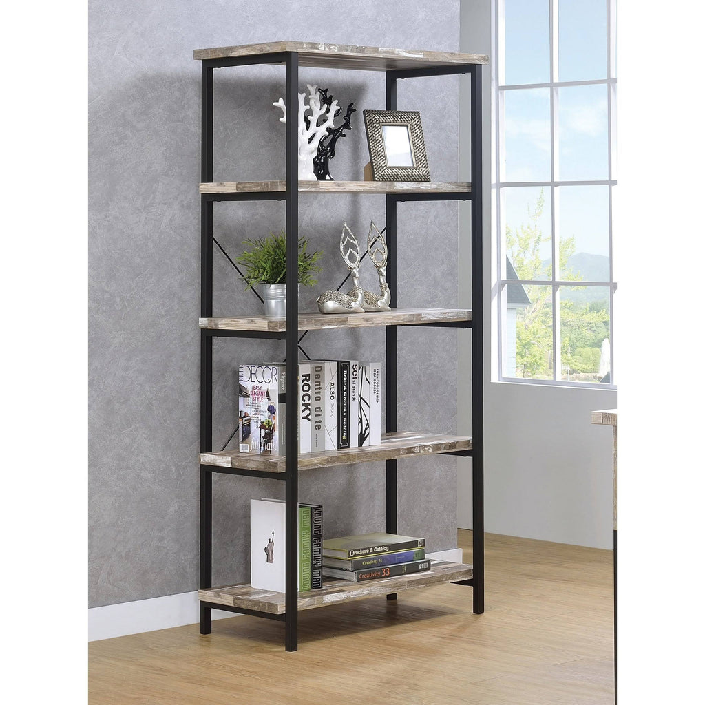 Salvaged Cabin 4-Shelf Bookcase E1308