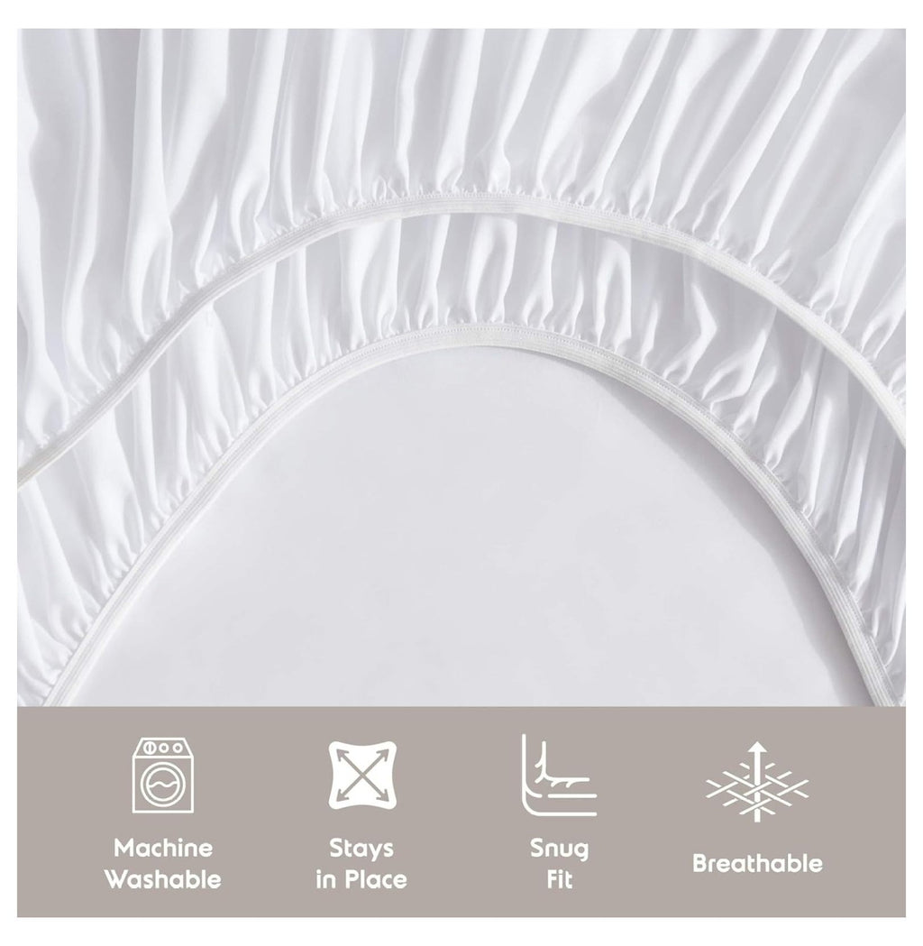 White Twin Sheets Set 3 Piece Deep Pocket D814191