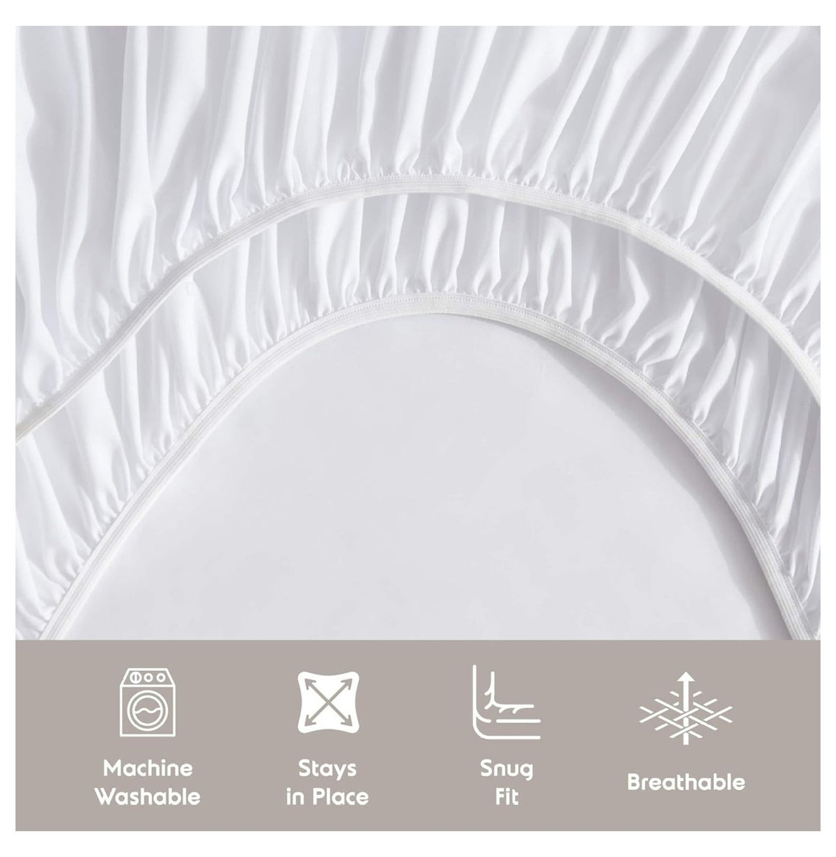 White Twin Sheets Set 3 Piece Deep Pocket D814191