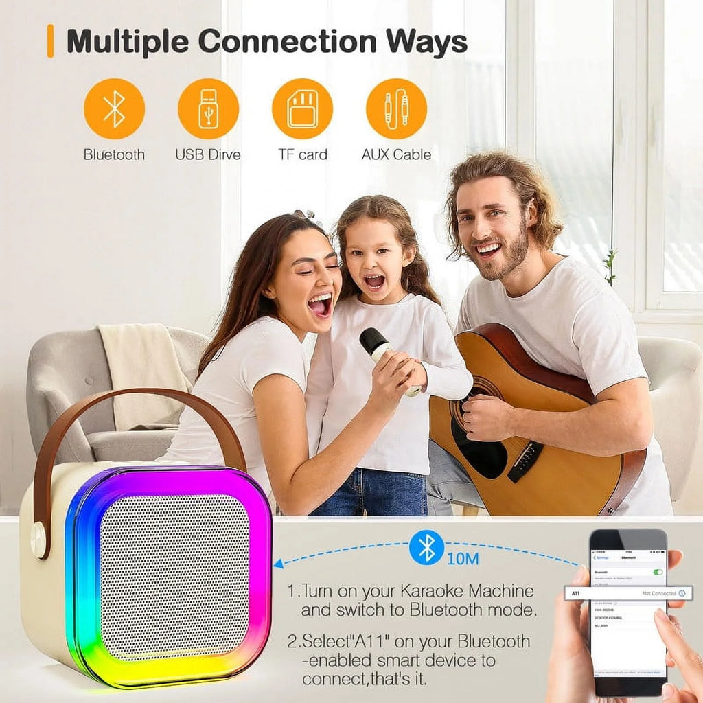 Kids Karaoke Machine with 2 Wireless Microphones H908