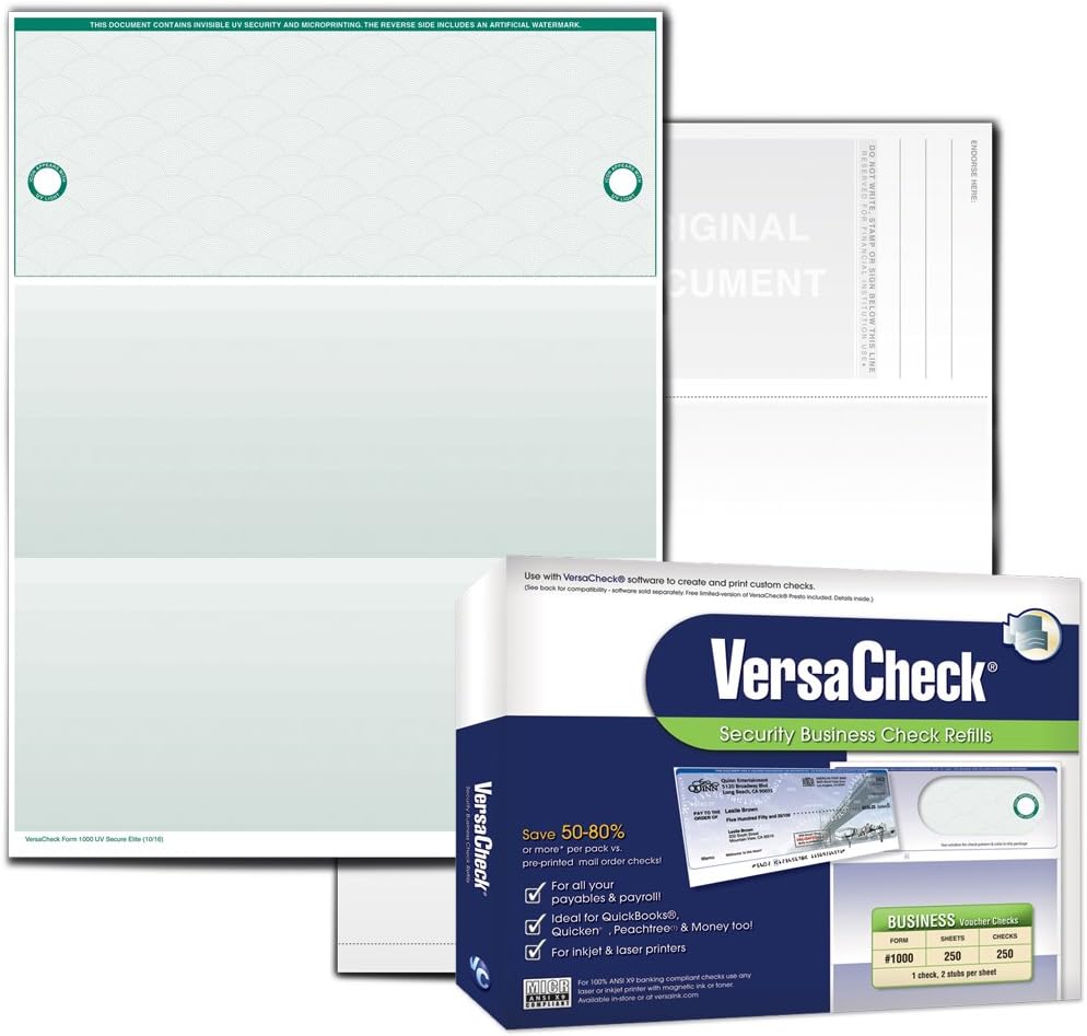 250 Blank Business Voucher Checks Z4624