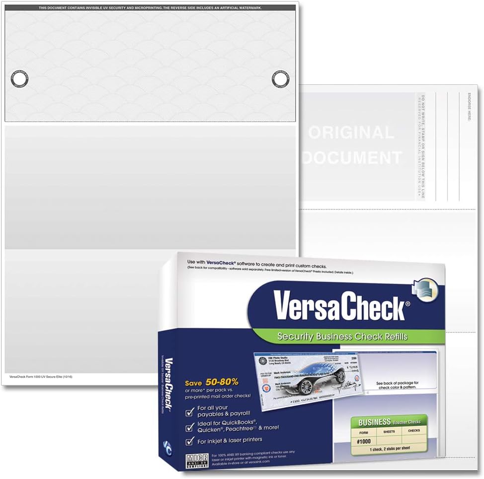 250 Blank Business Voucher Checks Z4624