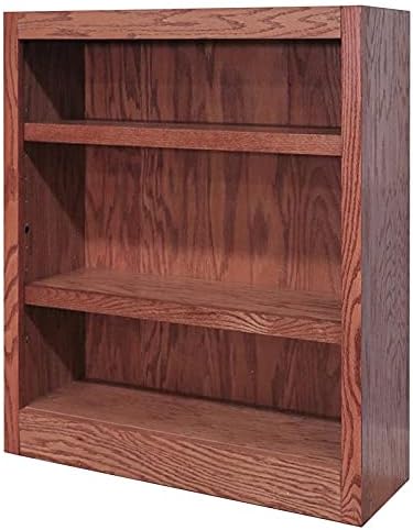 Traditional 36 Tall 3-Shelf Wood Bookcase U9975