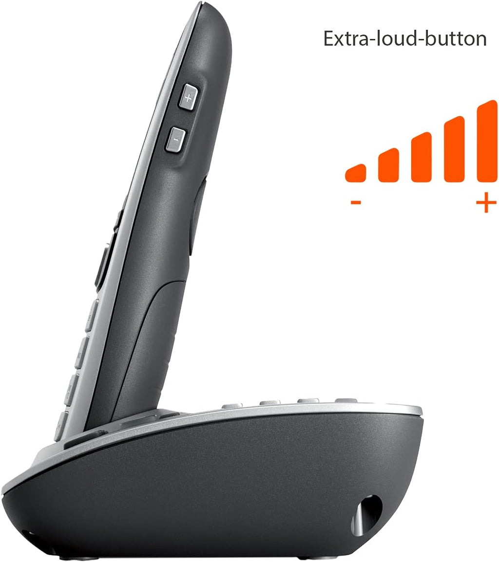 Cordless Phone with Answering Machine and SOS Key, Platinum Y280