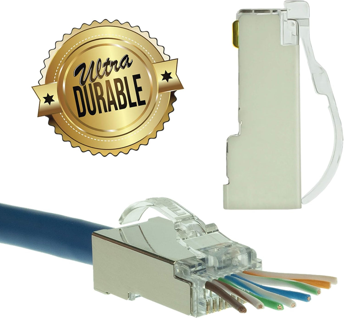 Snagless RJ45 Cat6 STP Connectors 100 Pack K402664