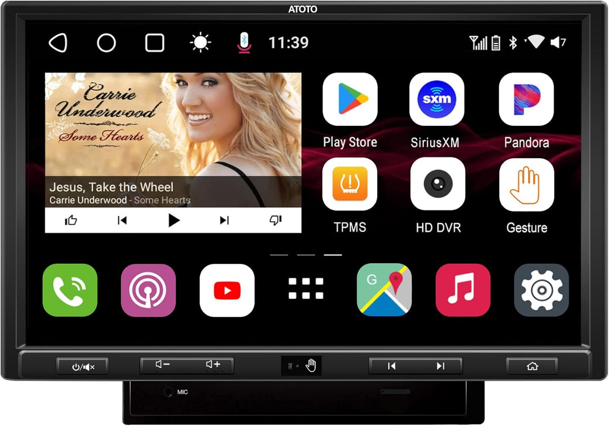 10.1inch QLED Display in-Dash Video Receiver with Wireless Carplay & Android Auto R636