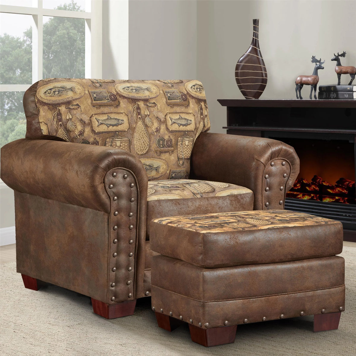 Arm Chair with Ottoman D602