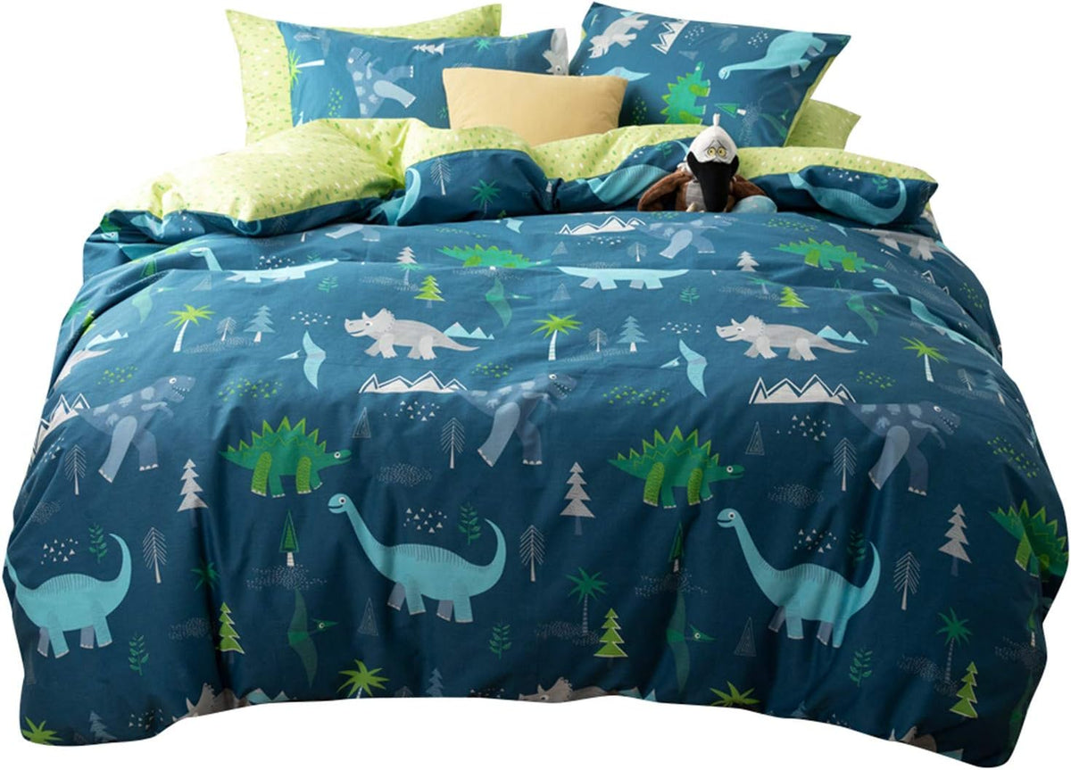Rainbow Twin Cotton Duvet Cover with Zipper Ties, 1 Comforter Cover 2 Shams H36153