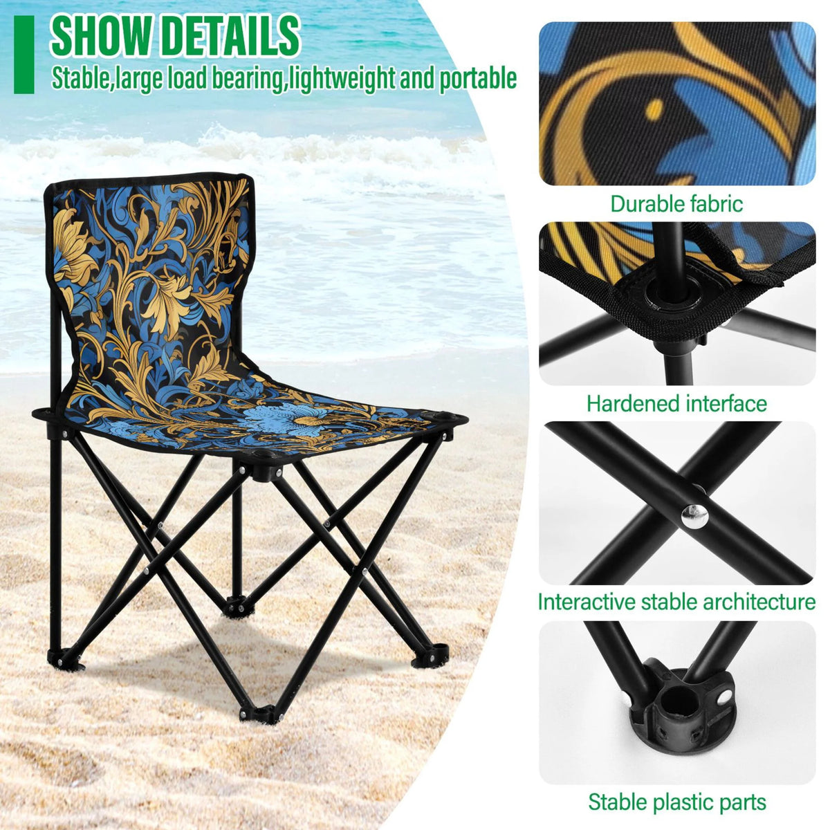 Portable Camping Chair with Carry Bag H63737