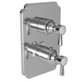Polished Chrome Square Thermostatic Trim Plate with Handle F37816