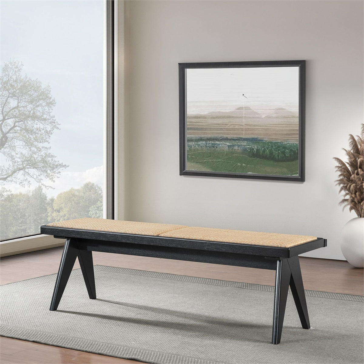 Camel Natural Rattan Dining Bench C4827