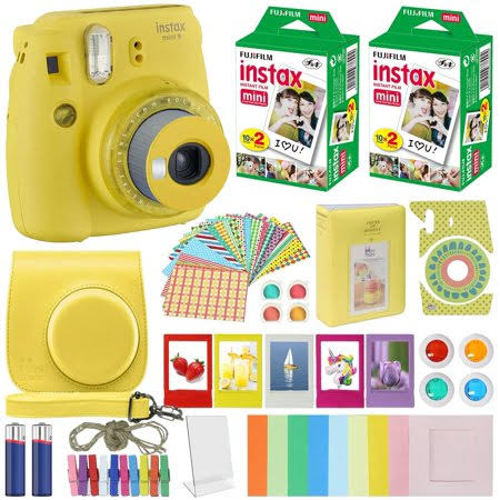Cobalt Blue Instant Film Camera with 40 Film Bundle I125