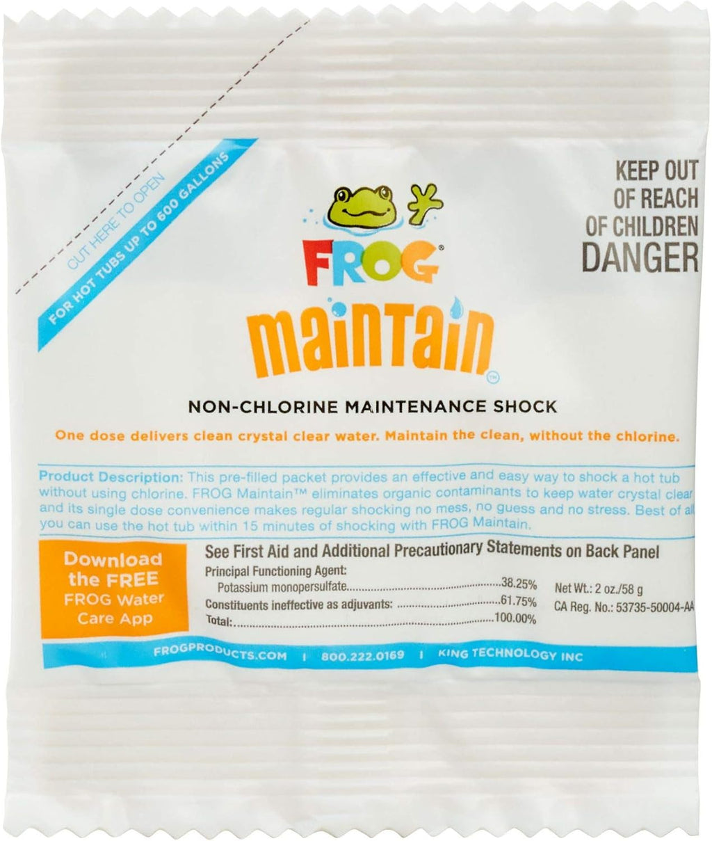 5 Pack Spa Frog Serene Replacement Cartridges with 4 Maintain Non-Chlorinated Shock Packets P805
