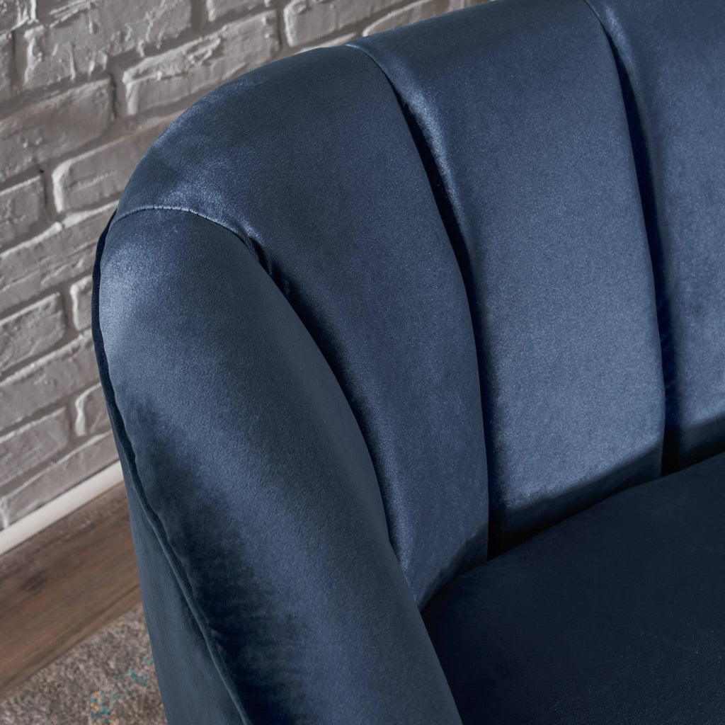 Seafoam Blue Velvet Club Chairs (Set of 2) E4992
