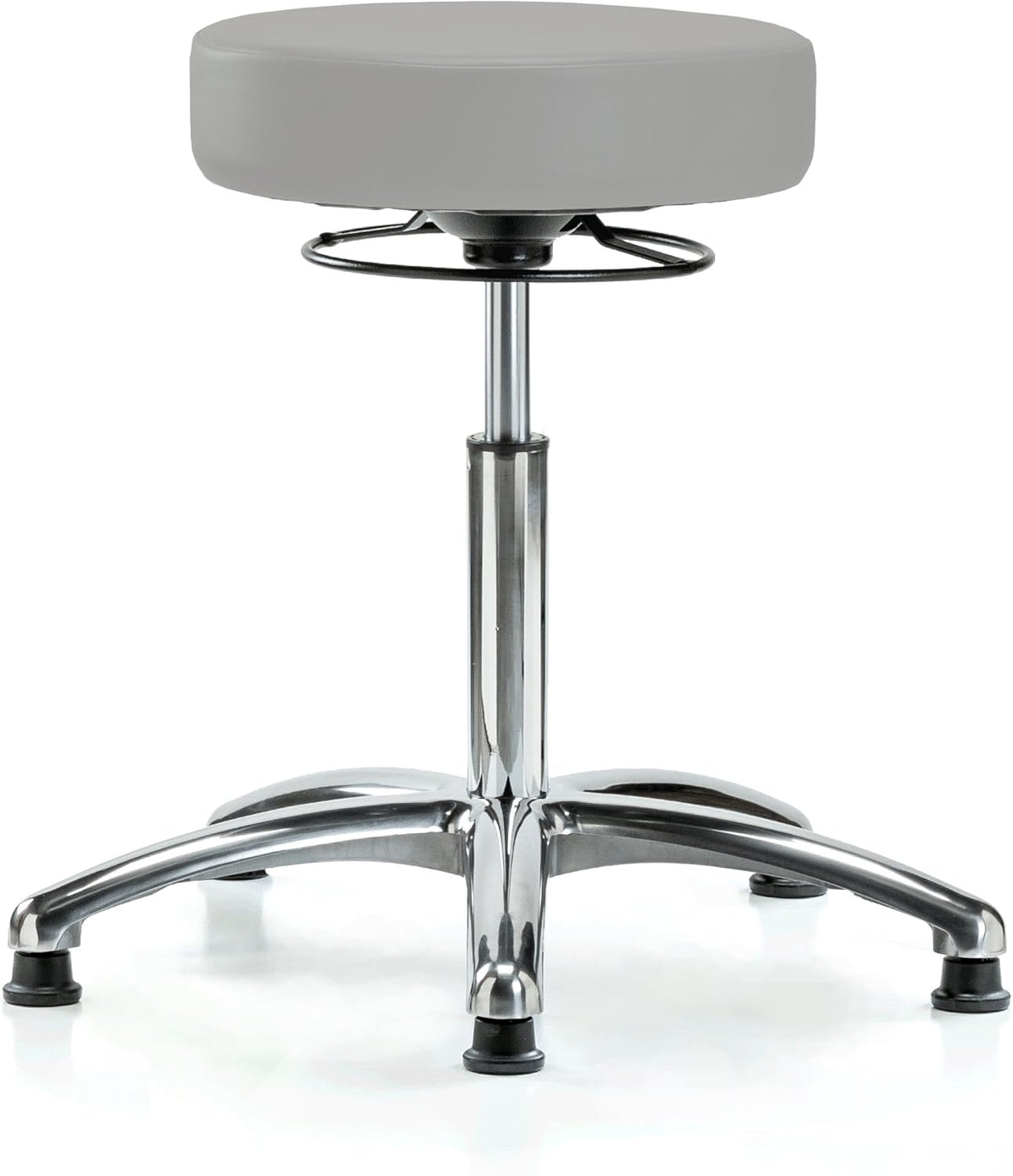 Black Fabric Adjustable Swivel Stool with Footring Q42766