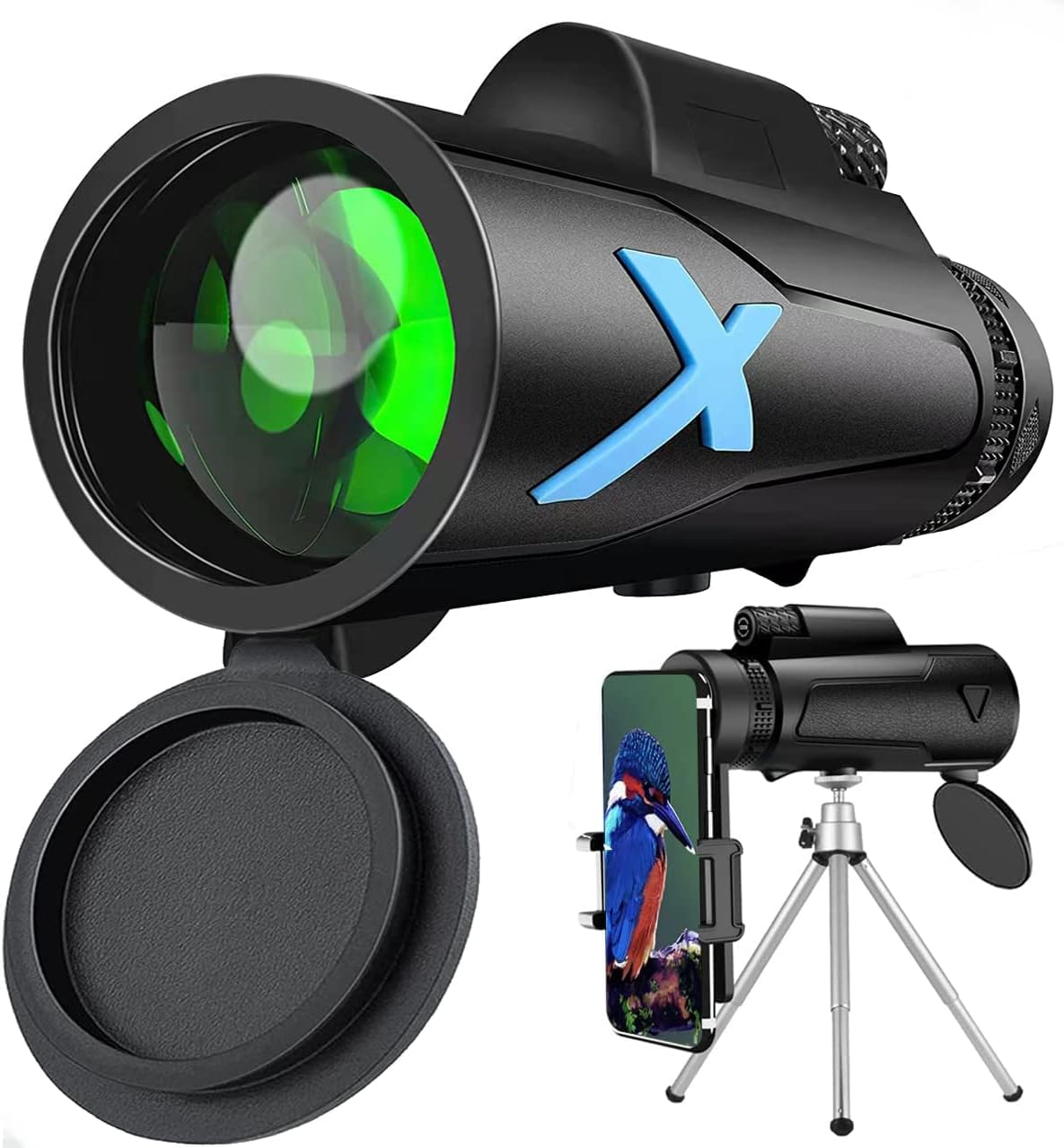 12X50 BAK4 Prism Compact Monocular Telescope R99139